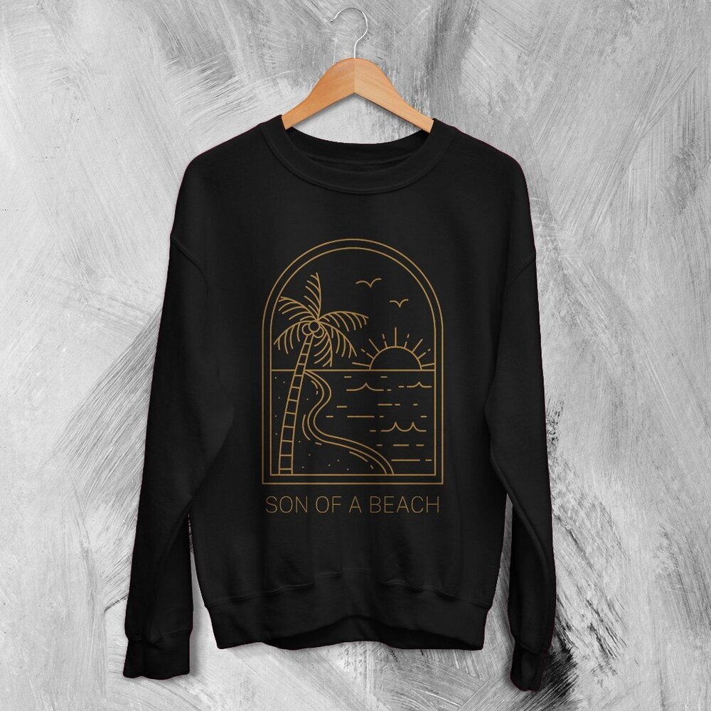 Beach Sweatshirt Son Of A Beach Sweater Palm Tree Vibes Y2K 17